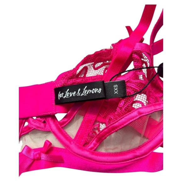 NWT for Love & Lemon Agent Provocateur Pink Lace Bra - Picture 4 of 4
